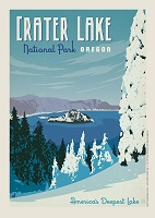 Pumpernickle Postcard - Crater Lake - America's Deepest Lake